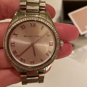 Michael Kors Crystal & Silver Watch